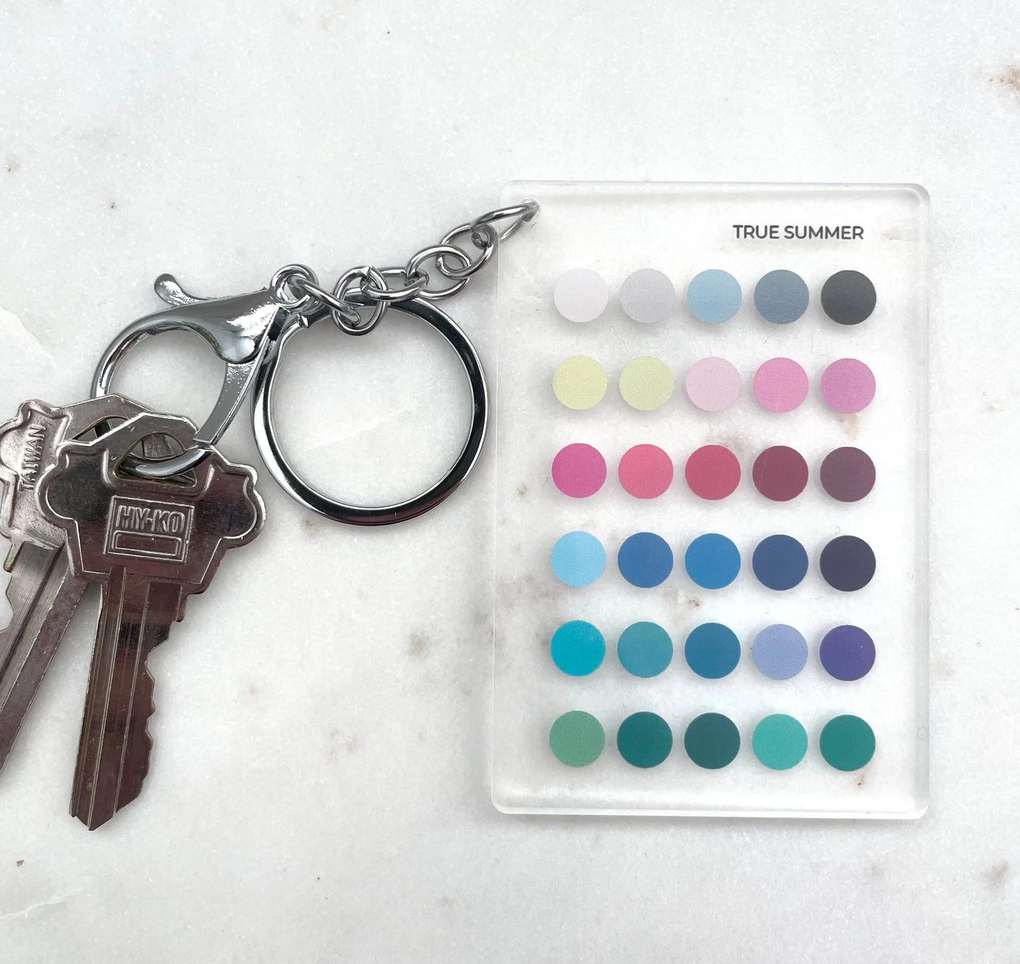 True Summer Color Analysis Keychain