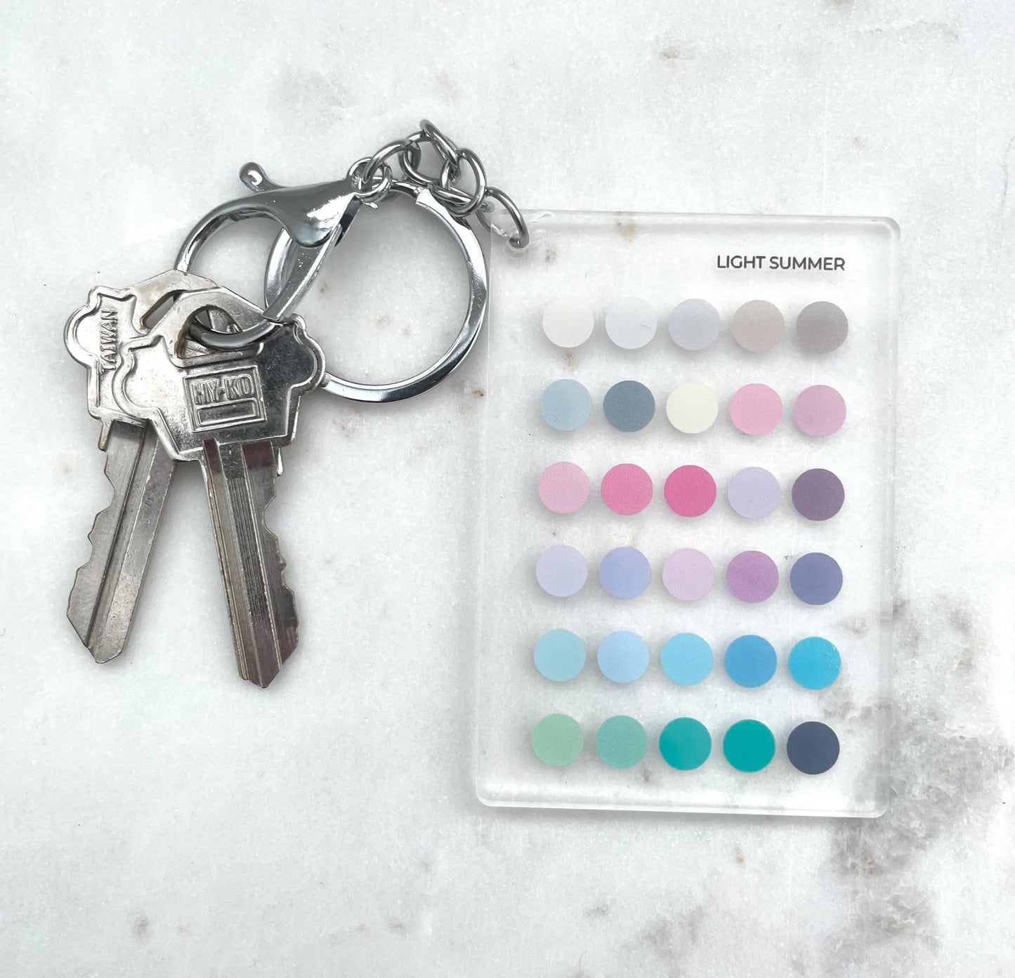 Light Summer Color Analysis Keychain