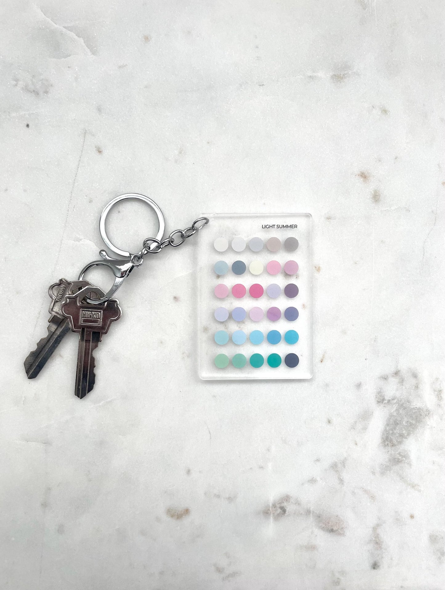 Light Summer Color Analysis Keychain