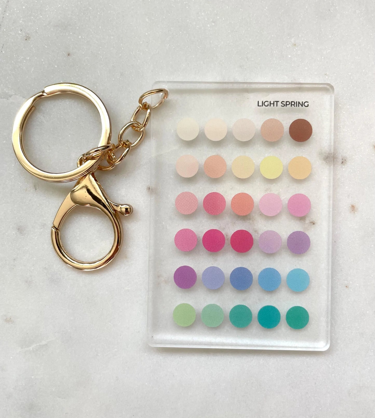 Light Spring Color Analysis Keychain