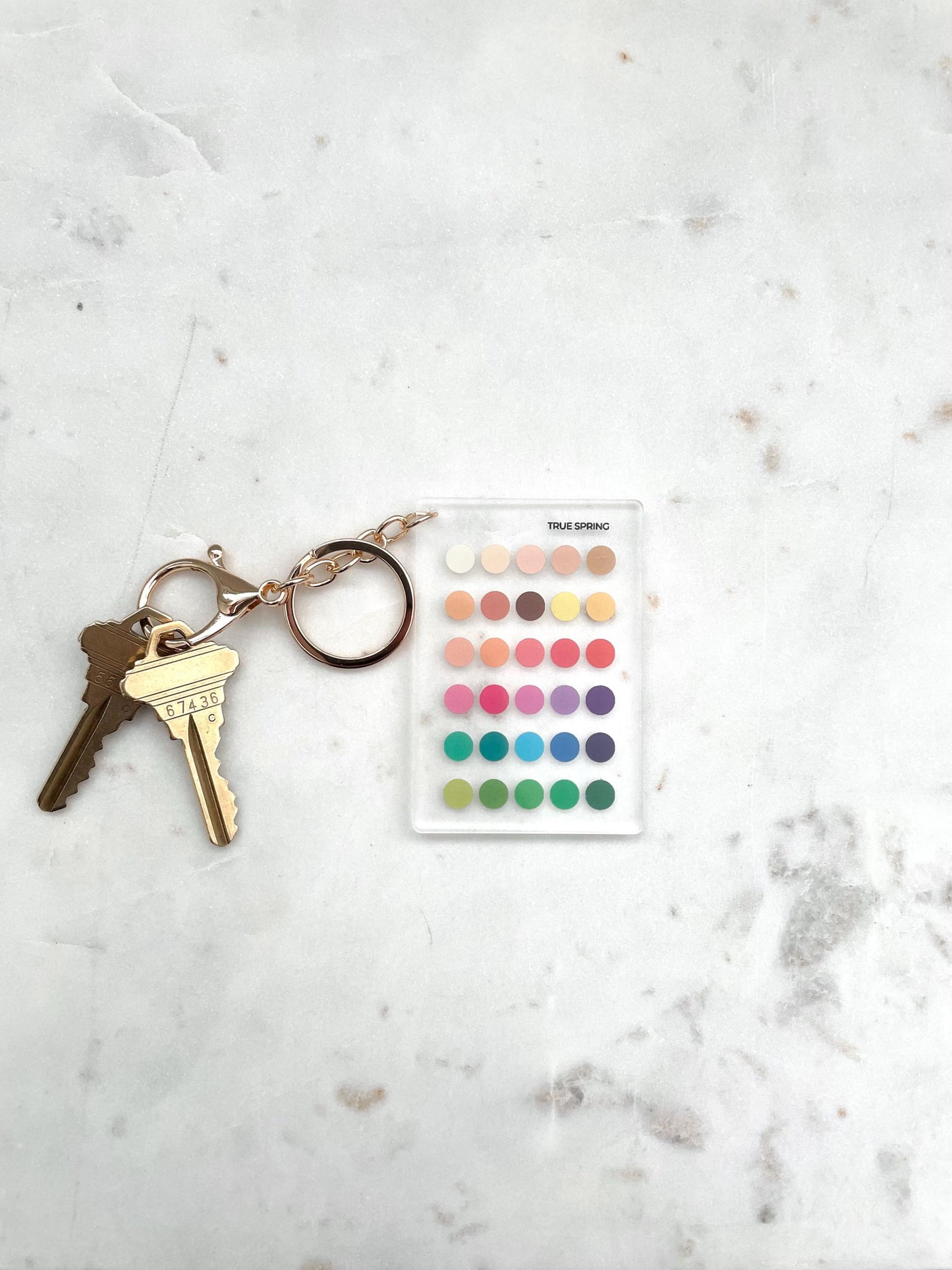 True Spring Color Analysis Keychain