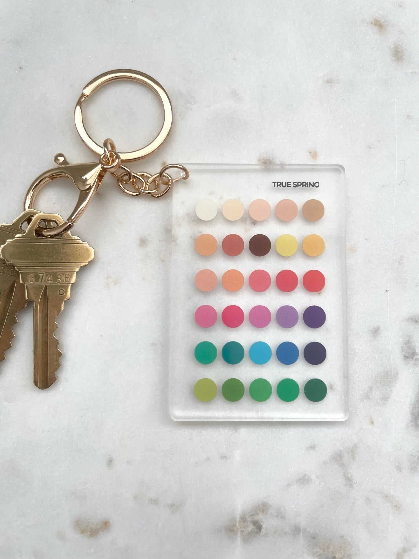 True Spring Color Analysis Keychain