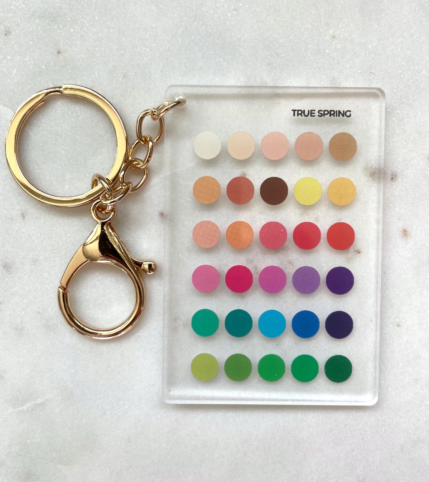 True Spring Color Analysis Keychain