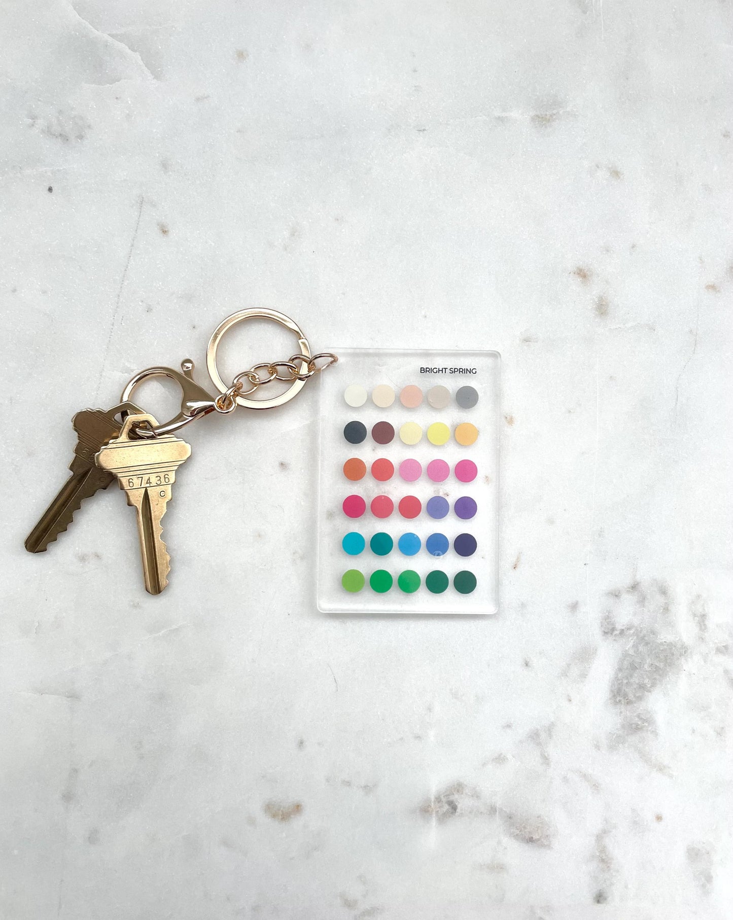 Bright Spring Color Analysis Keychain