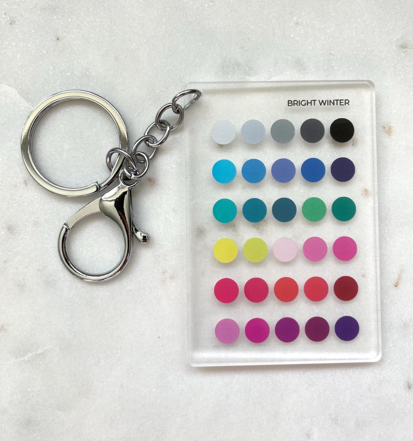 Bright Winter Color Analysis Keychain