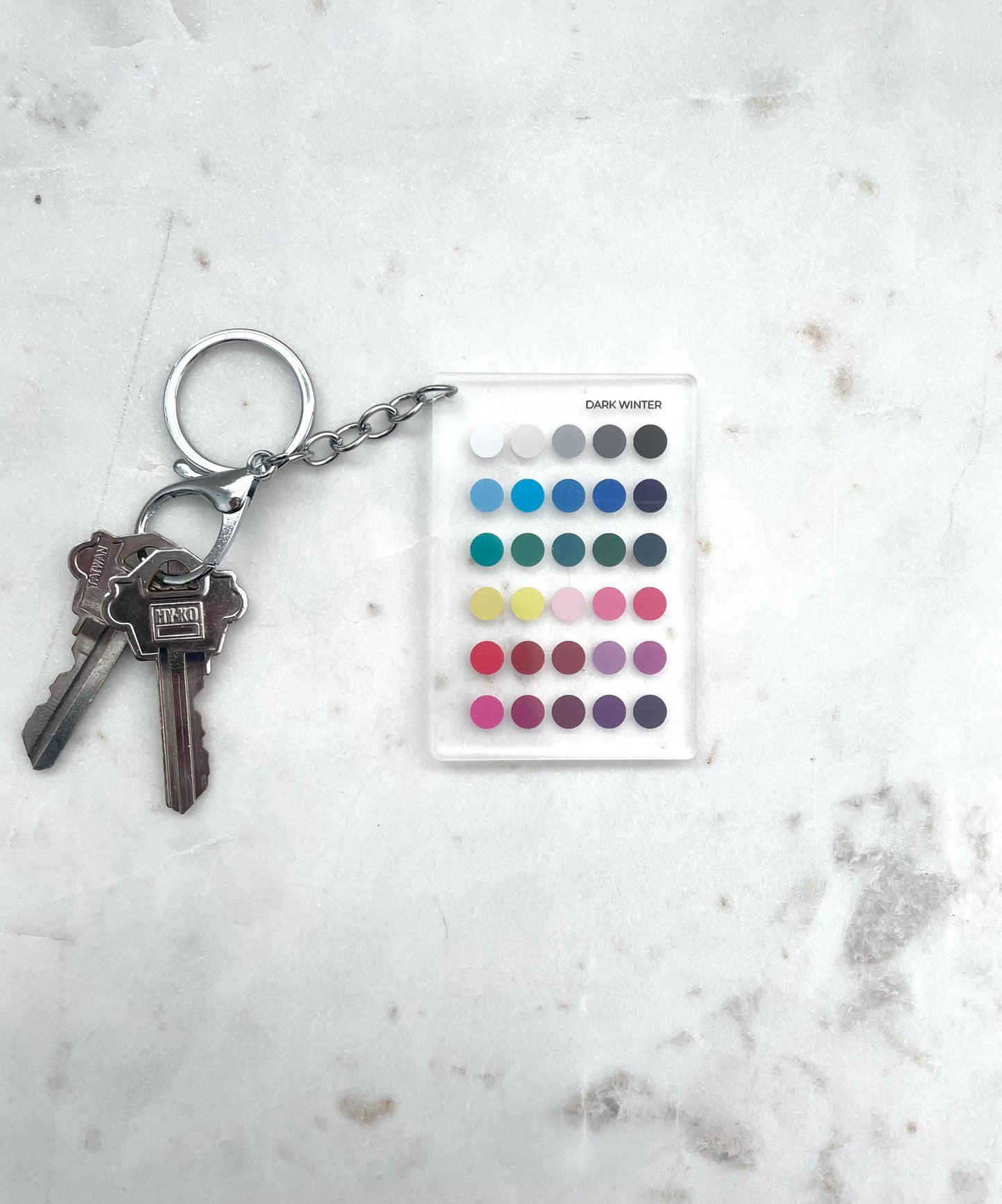 Dark Winter Color Analysis Keychain