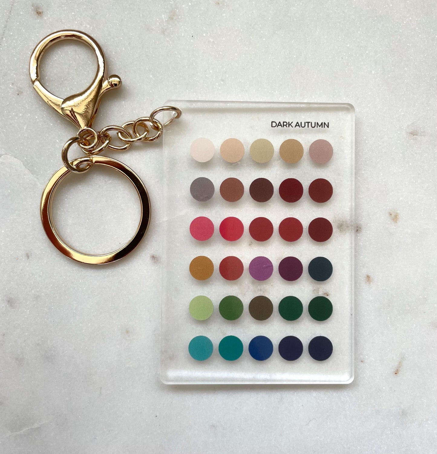 Dark Autumn Color Analysis Keychain