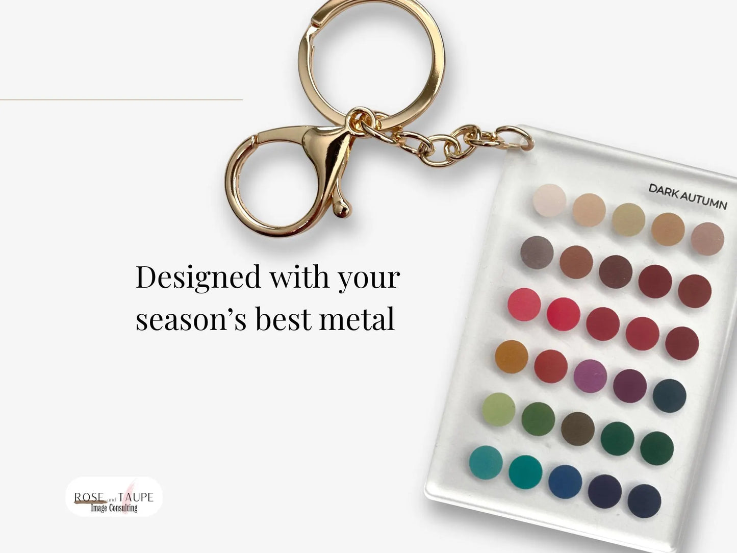 Dark Autumn Color Analysis Keychain