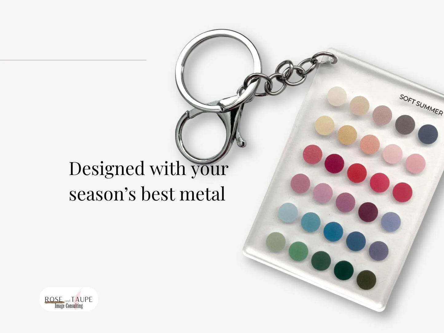 Soft Summer Color Analysis Keychain