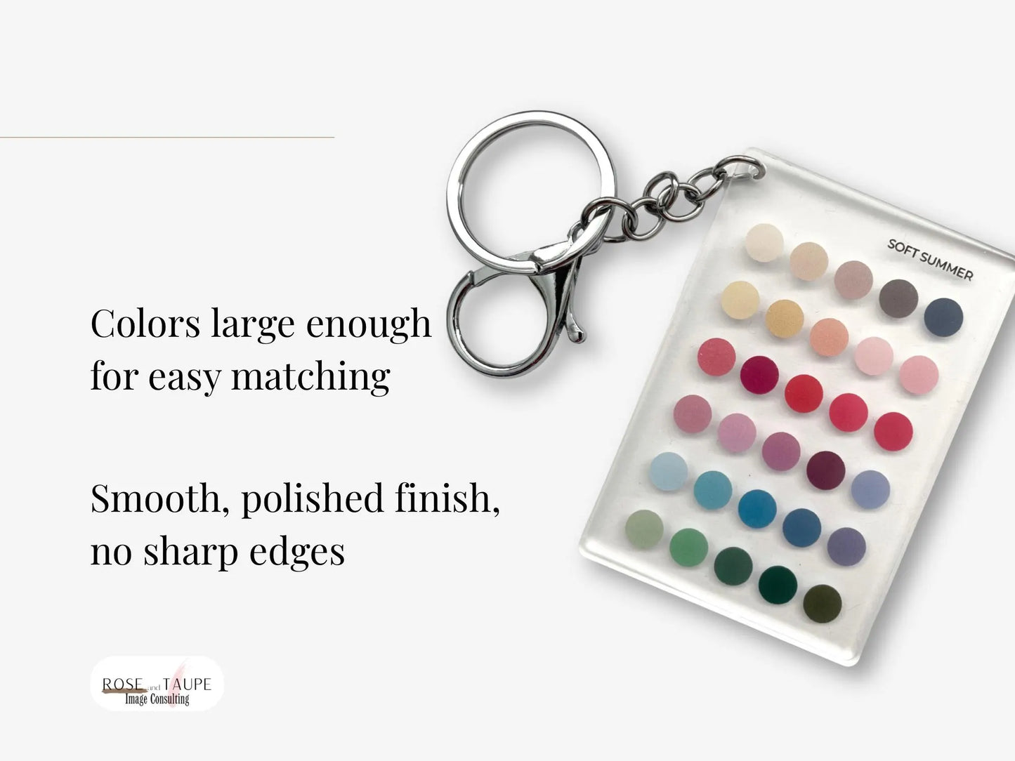 Soft Summer Color Analysis Keychain