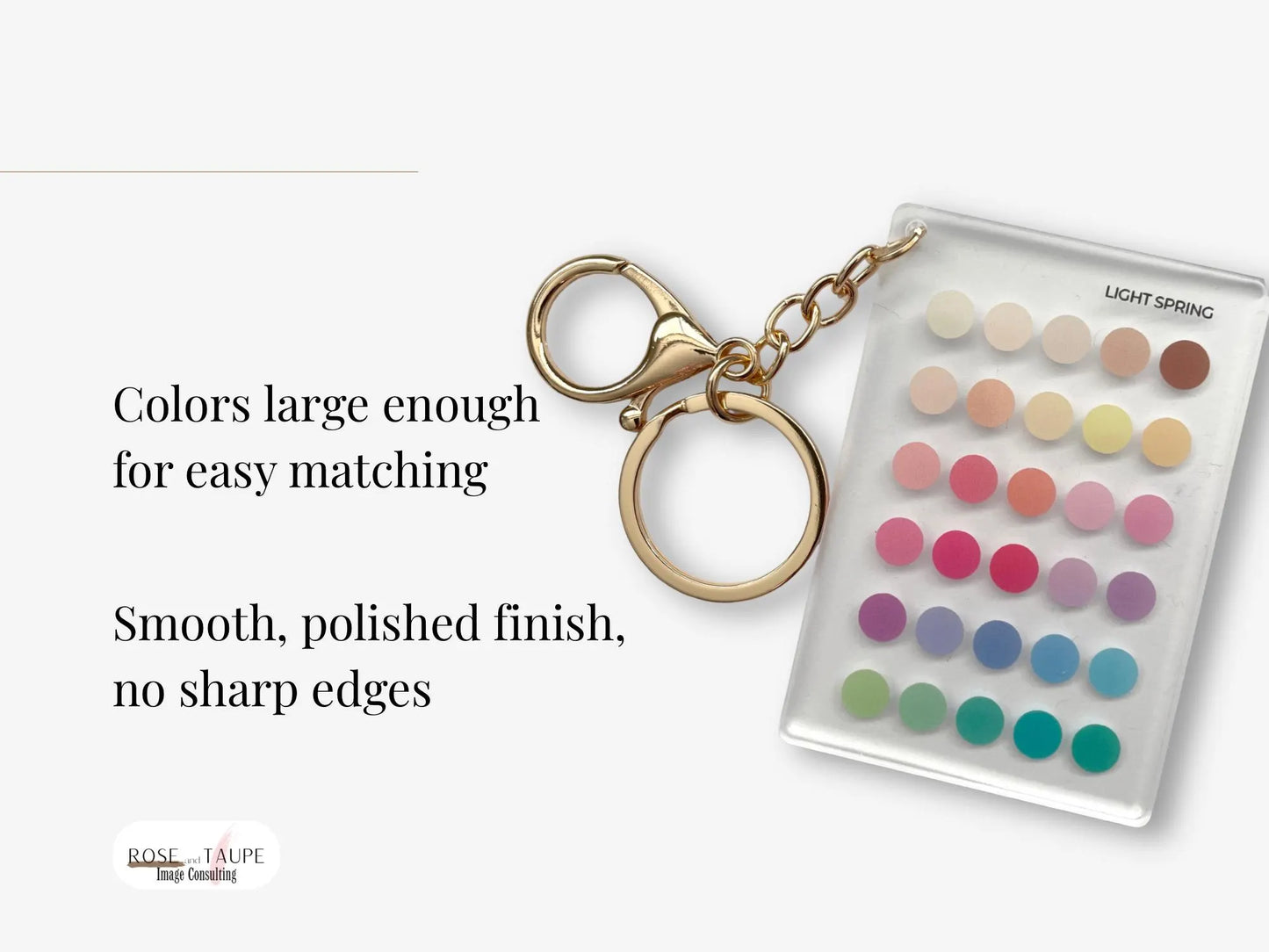 Light Spring Color Analysis Keychain
