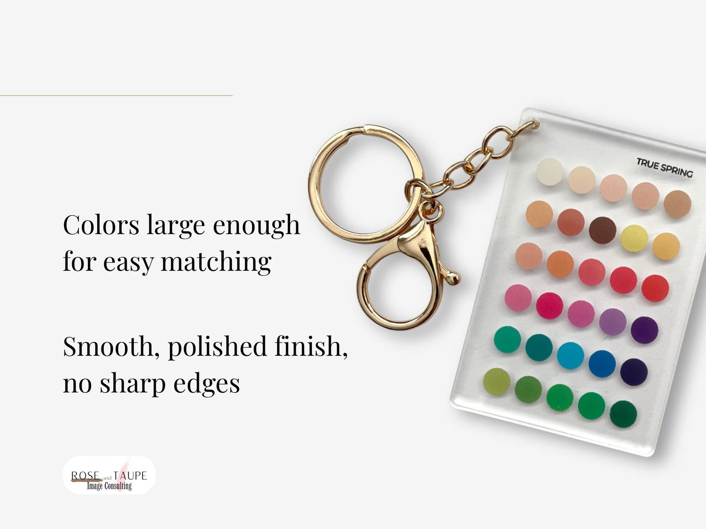 True Spring Color Analysis Keychain
