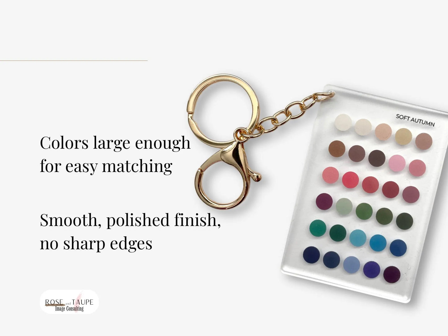 Soft Autumn Color Analysis Keychain
