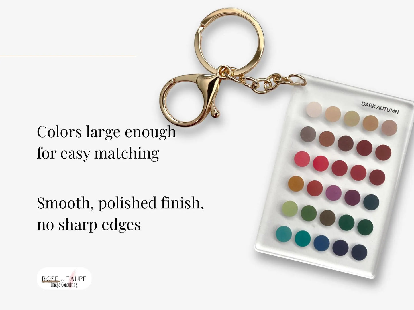 Dark Autumn Color Analysis Keychain