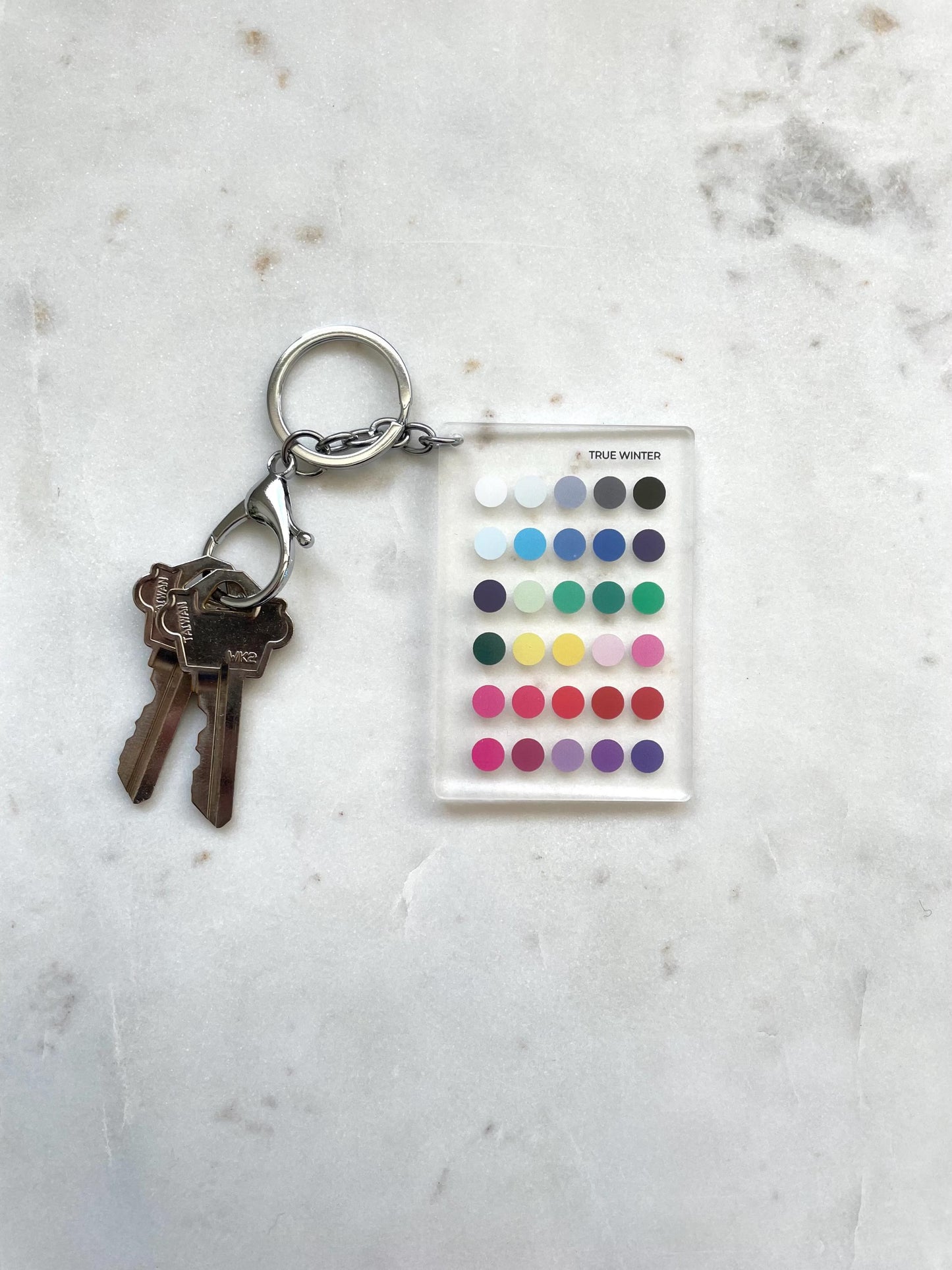 True Winter Color Analysis Keychain