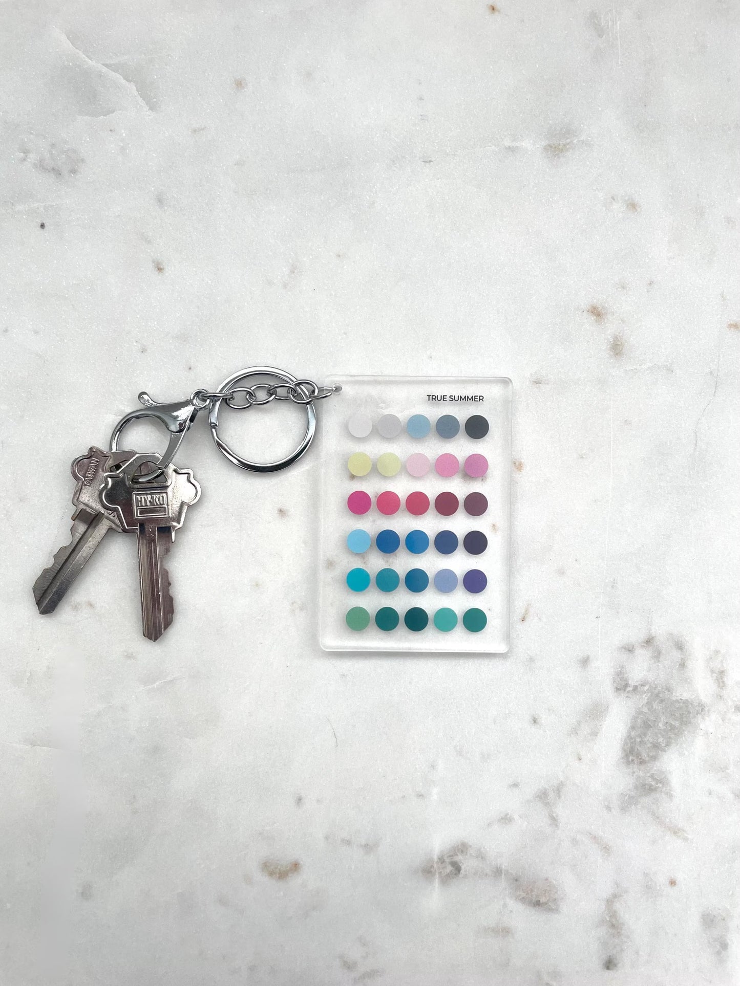 True Summer Color Analysis Keychain