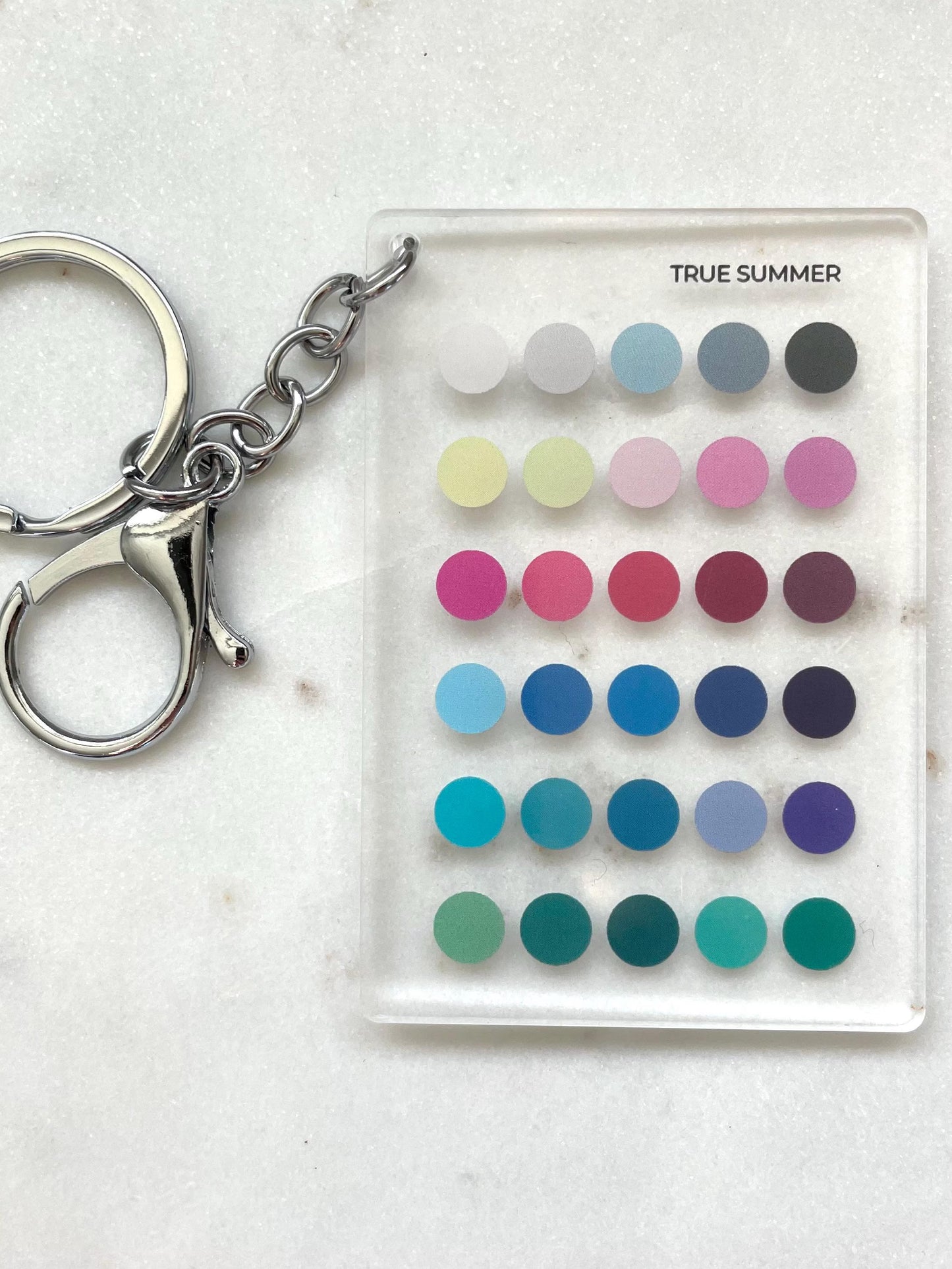 True Summer Color Analysis Keychain