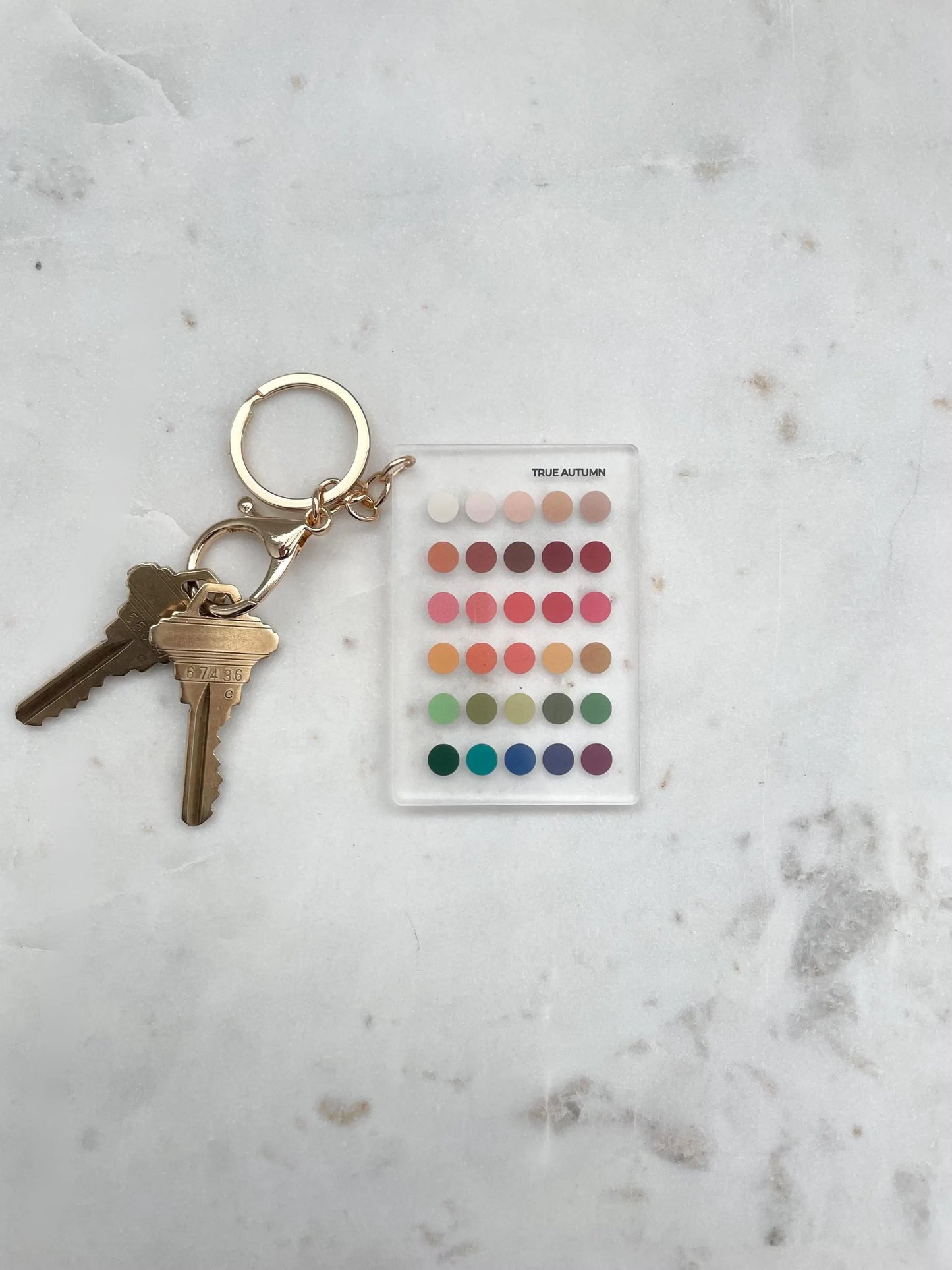 True Autumn Color Analysis Keychain