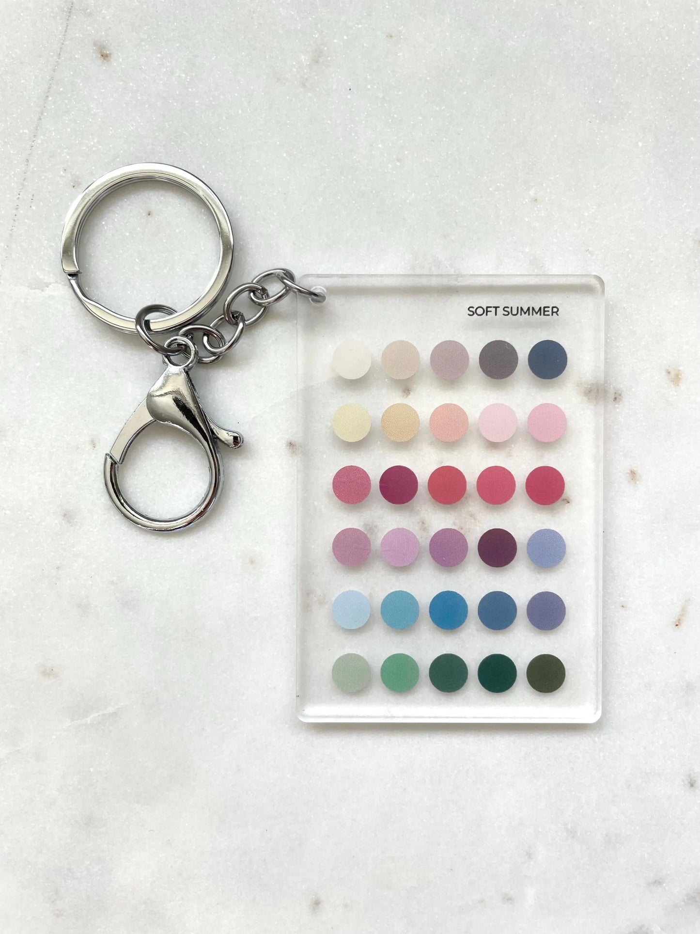 Soft Summer Color Analysis Keychain