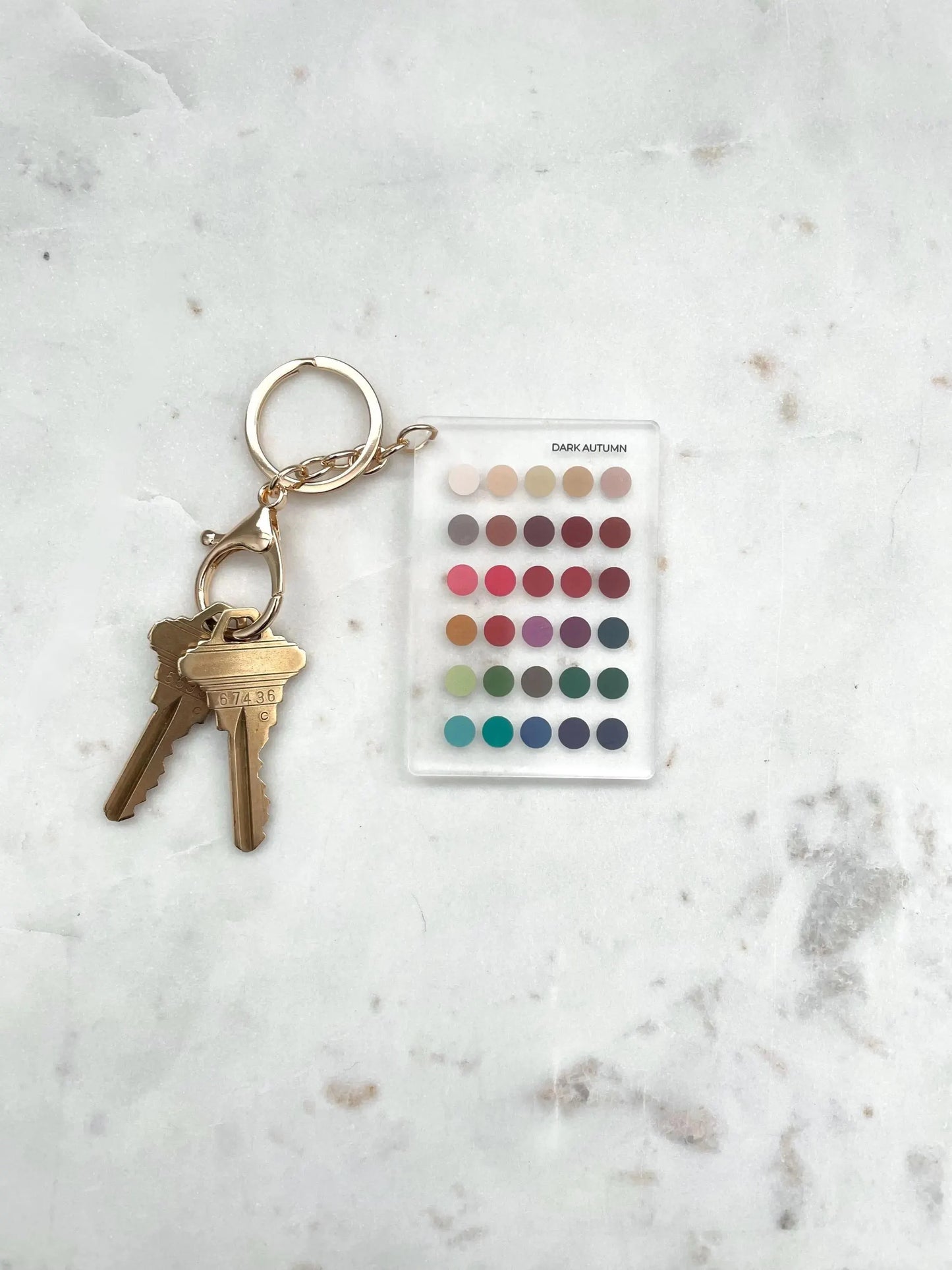 Dark Autumn Color Analysis Keychain
