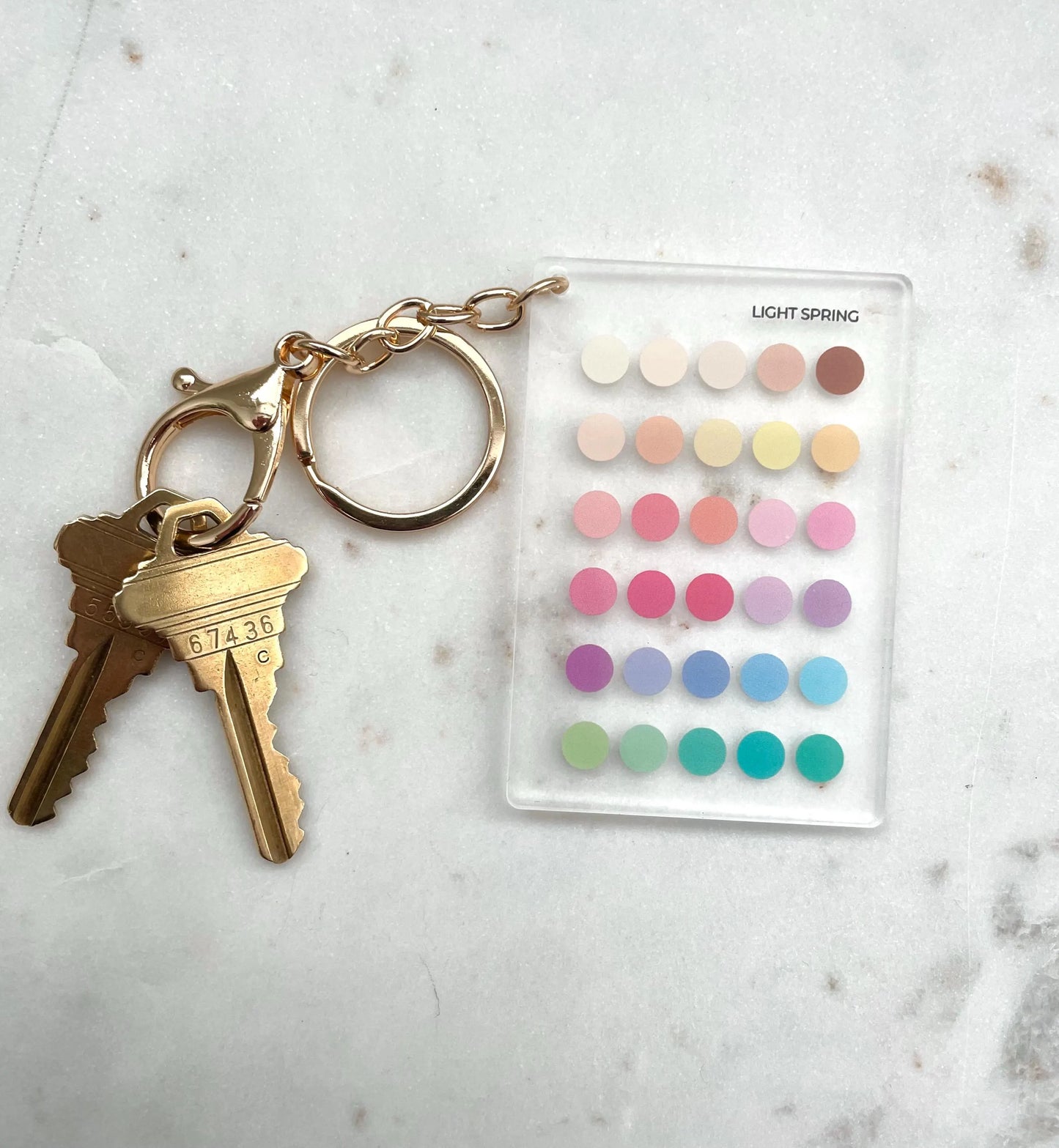 Light Spring Color Analysis Keychain