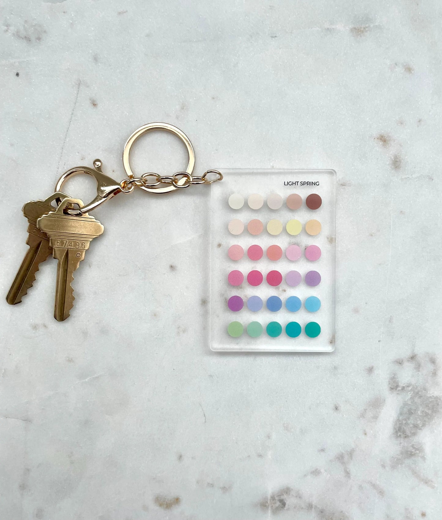 Light Spring Color Analysis Keychain