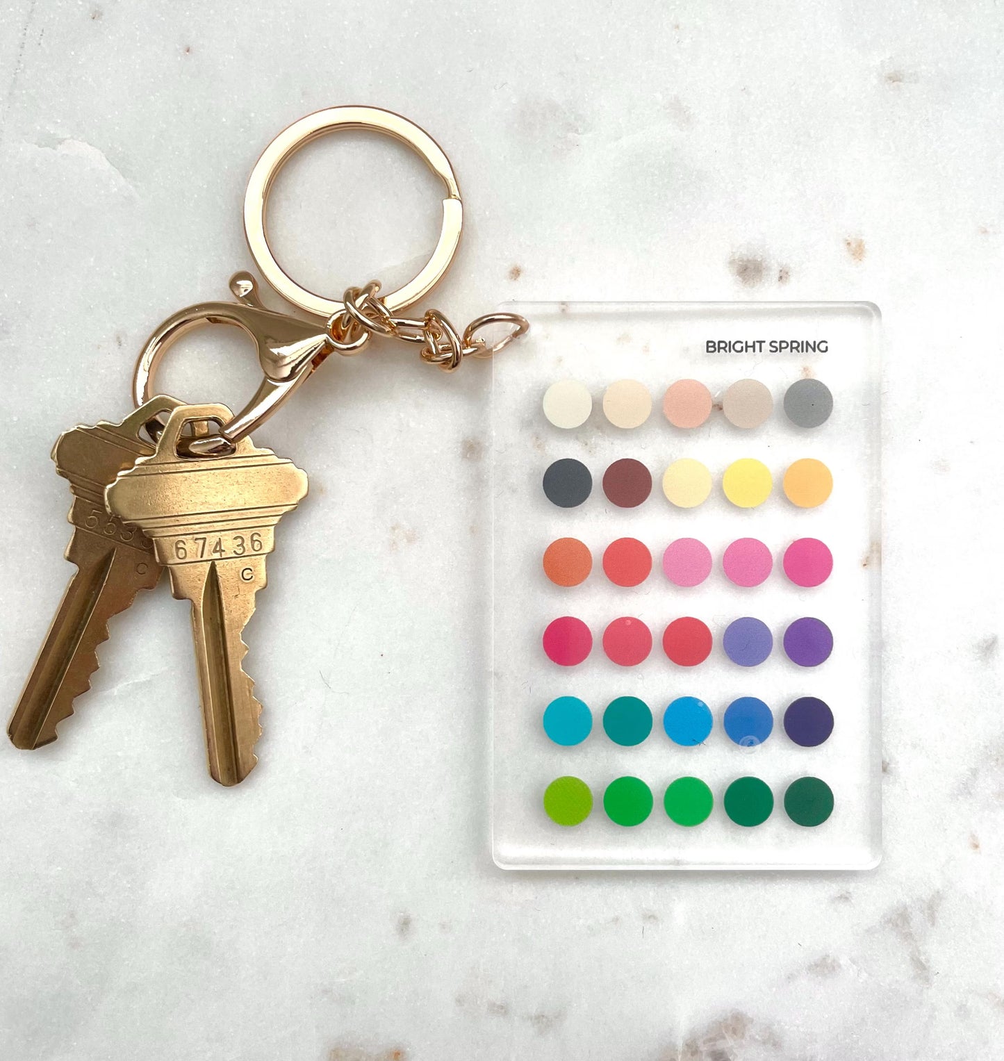 Bright Spring Color Analysis Keychain