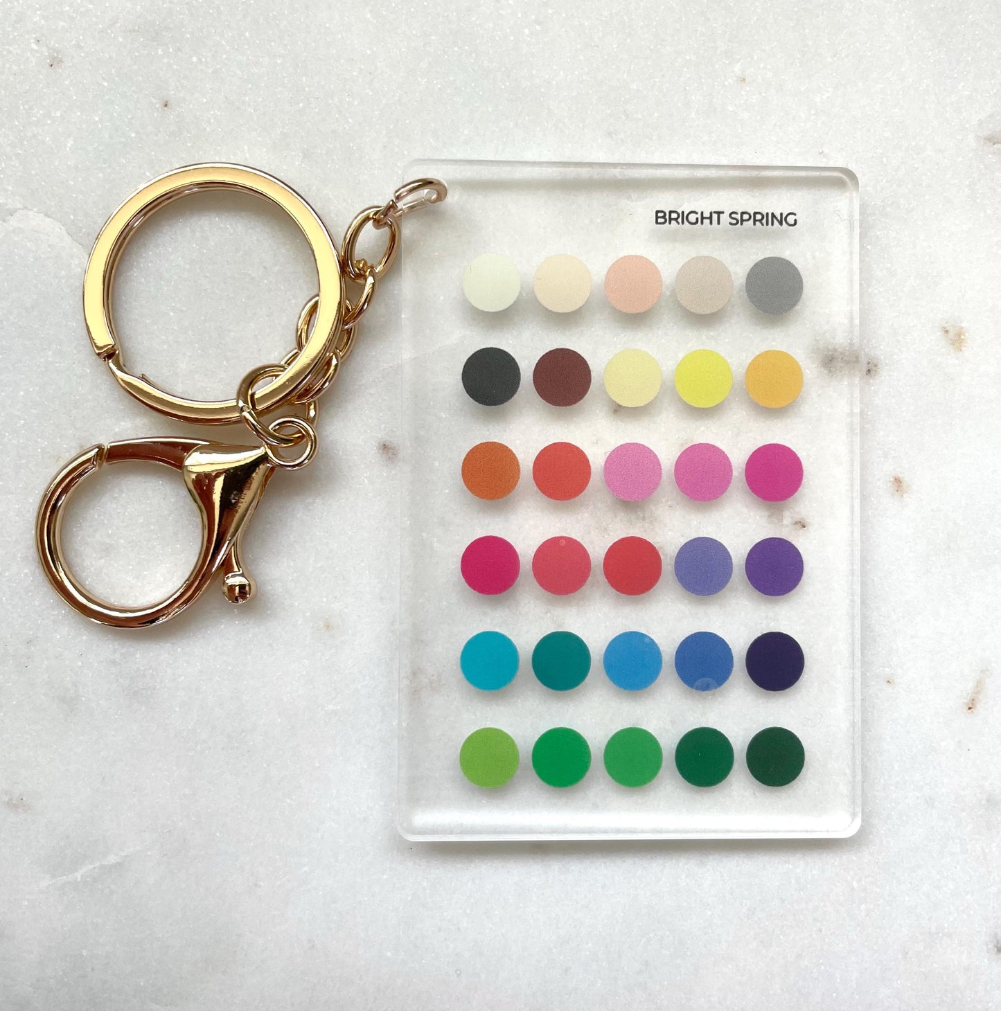 Bright Spring Color Analysis Keychain