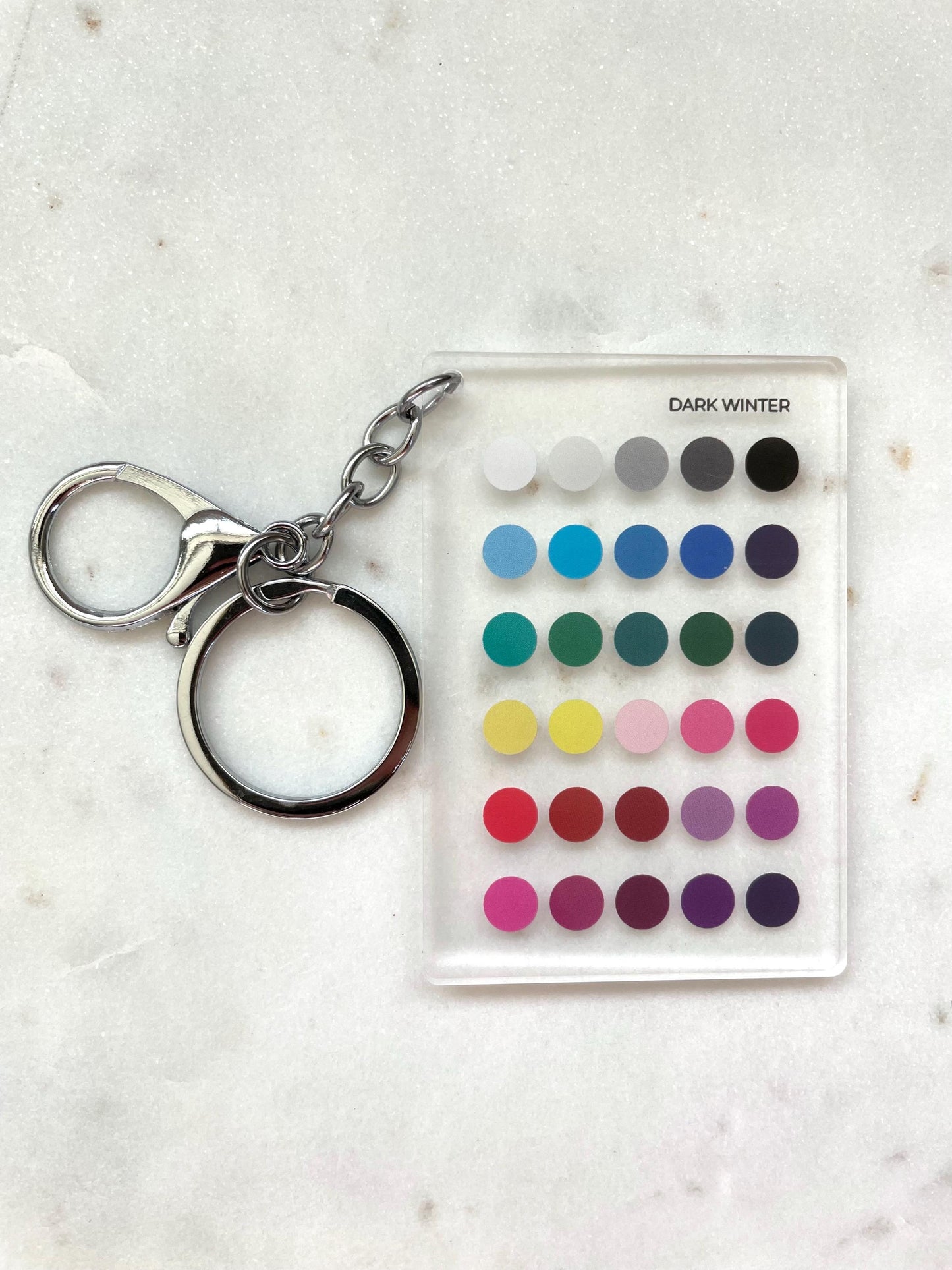 Dark Winter Color Analysis Keychain