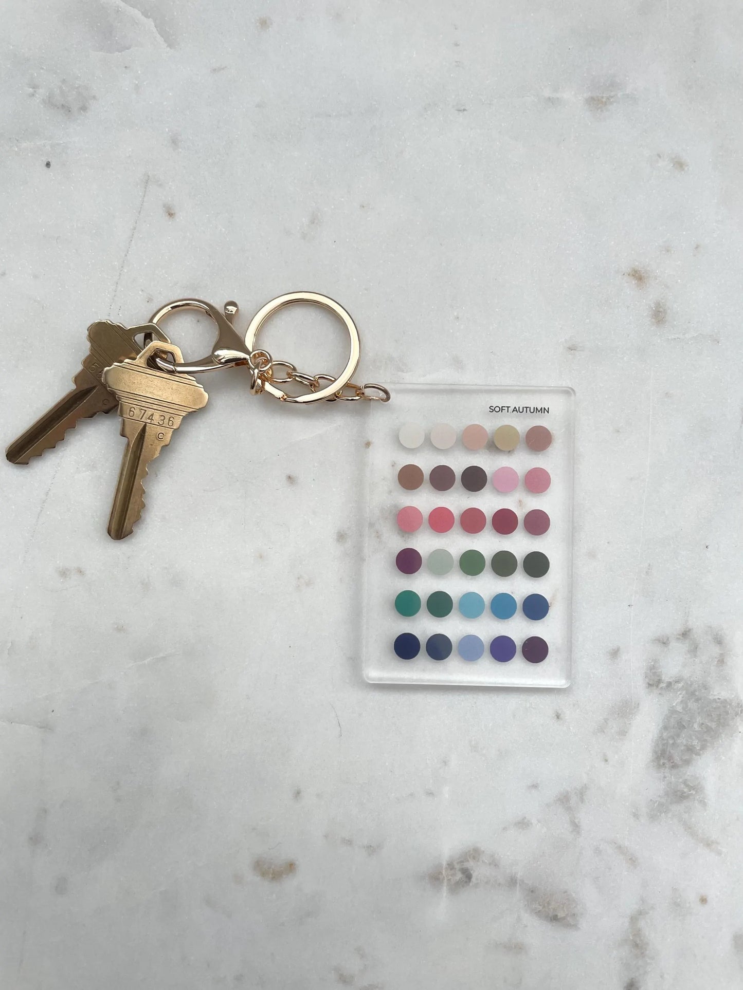 Soft Autumn Color Analysis Keychain