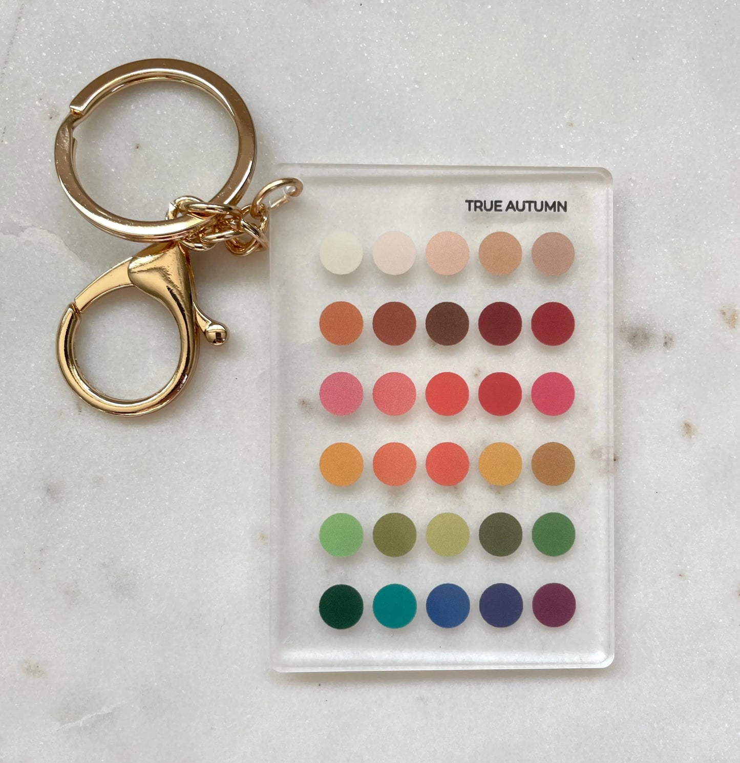 True Autumn Color Analysis Keychain