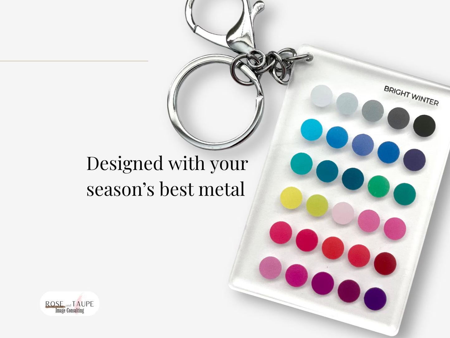 Bright Winter Color Analysis Keychain