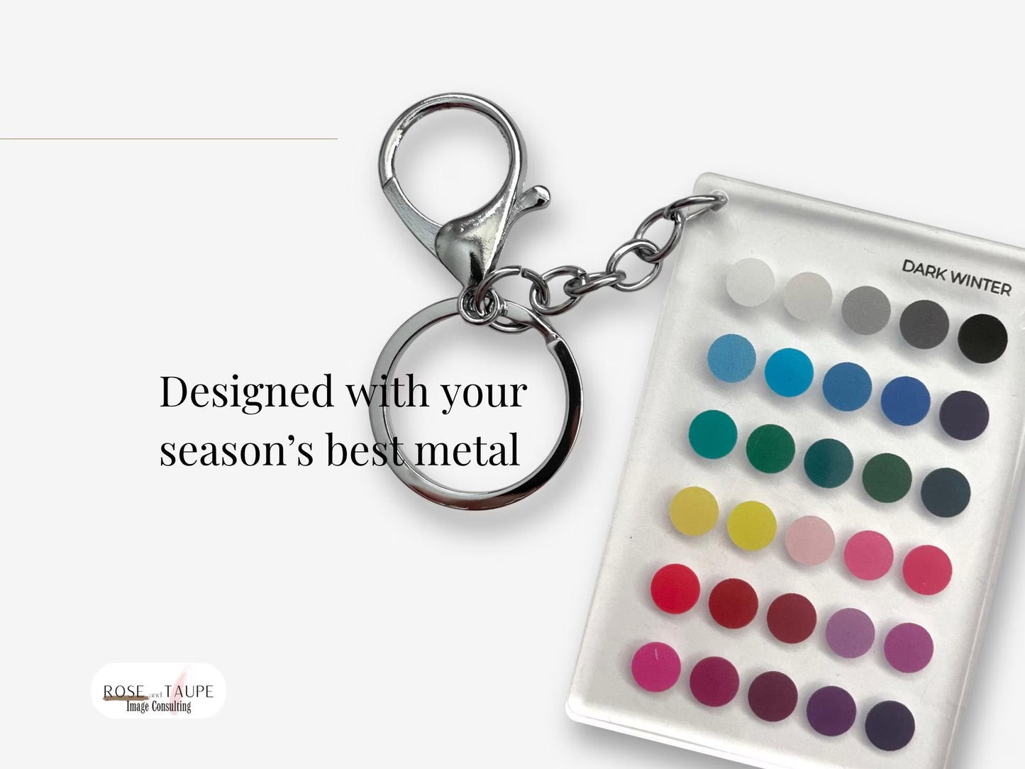 Dark Winter Color Analysis Keychain