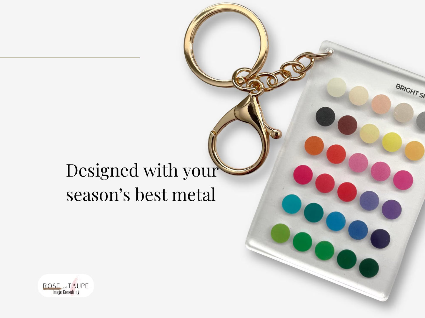 Bright Spring Color Analysis Keychain