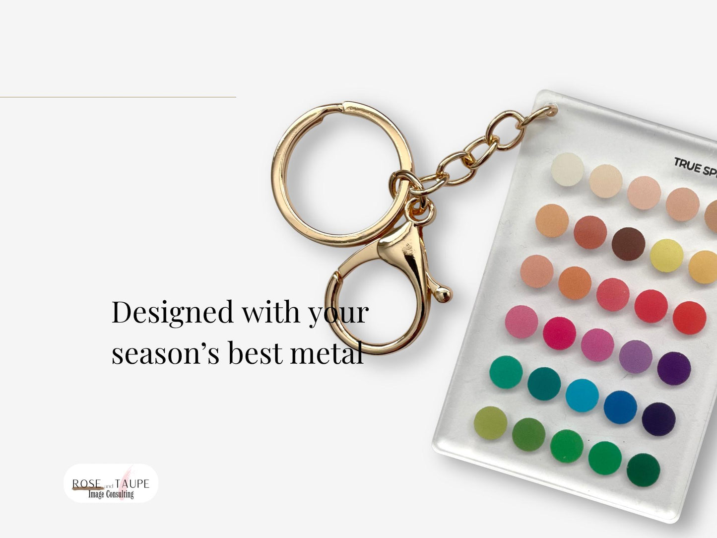 True Spring Color Analysis Keychain