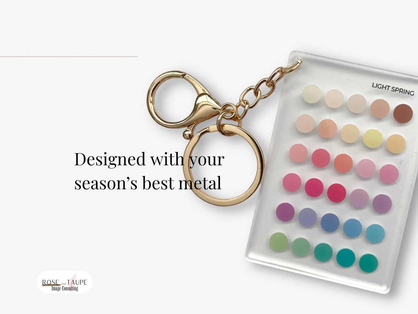 Light Spring Color Analysis Keychain