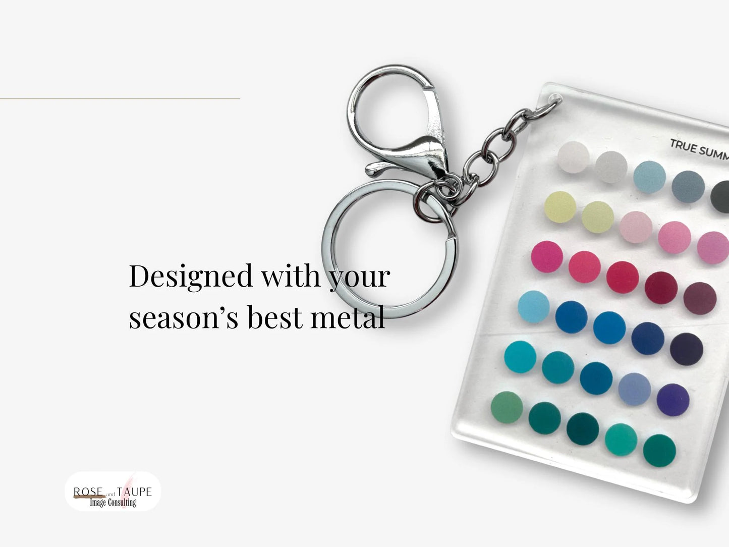 True Summer Color Analysis Keychain