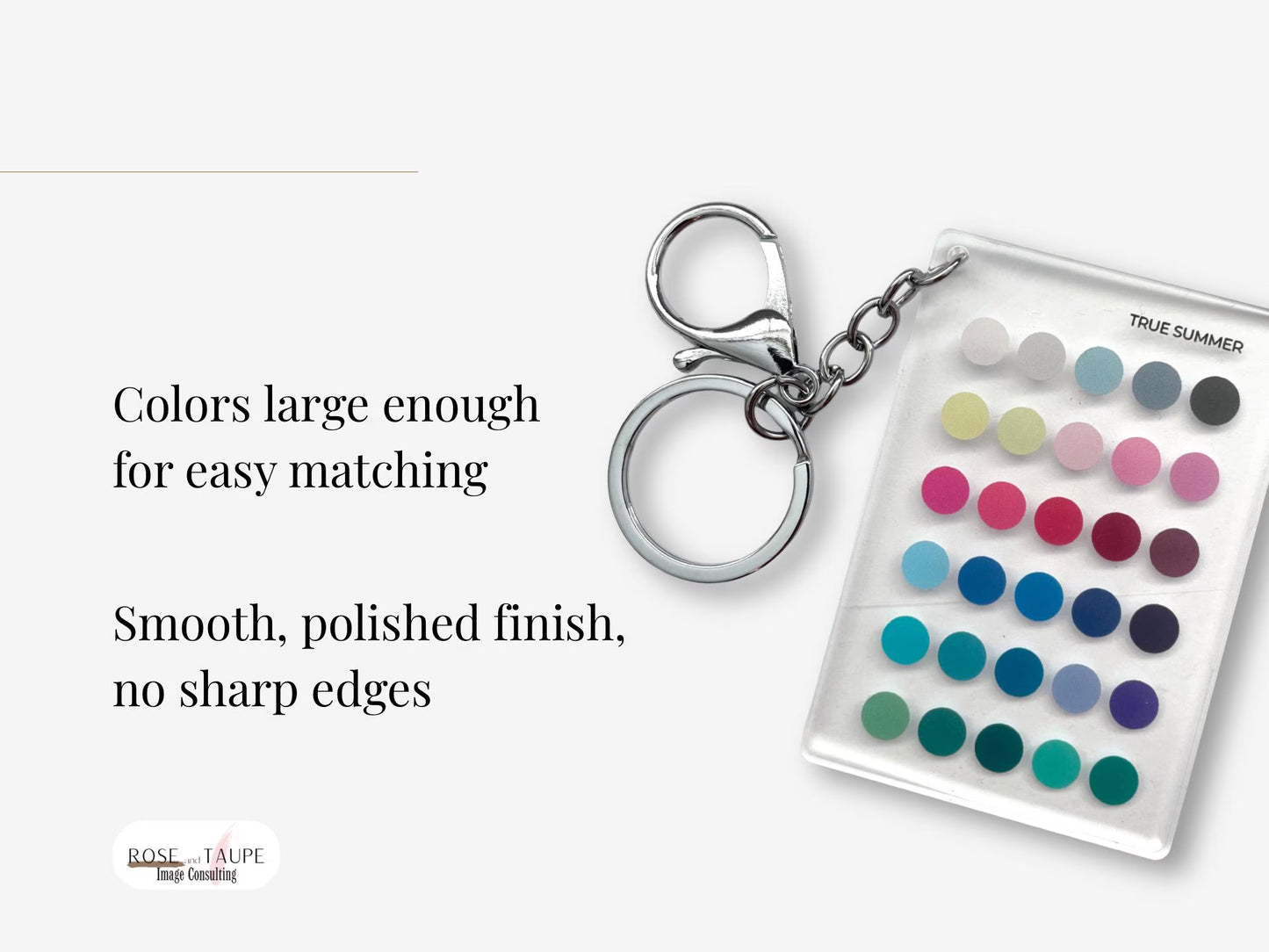 True Summer Color Analysis Keychain