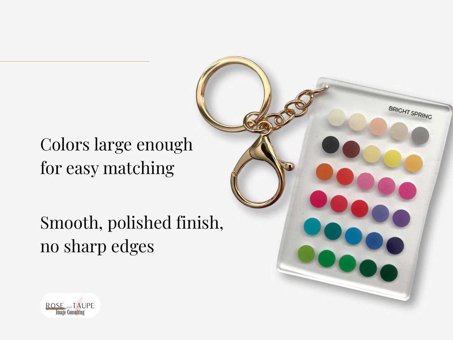 Bright Spring Color Analysis Keychain