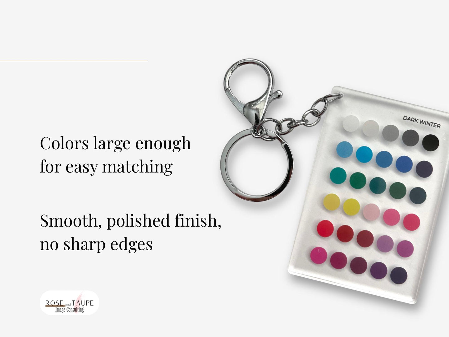 Dark Winter Color Analysis Keychain