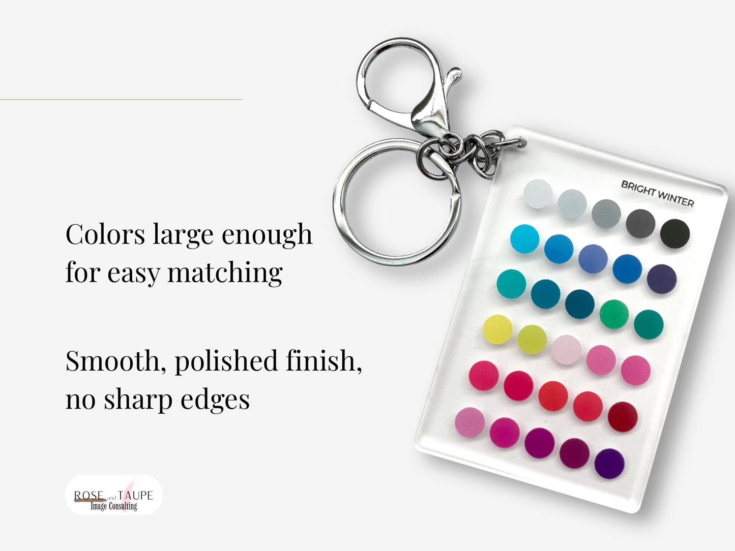 Bright Winter Color Analysis Keychain
