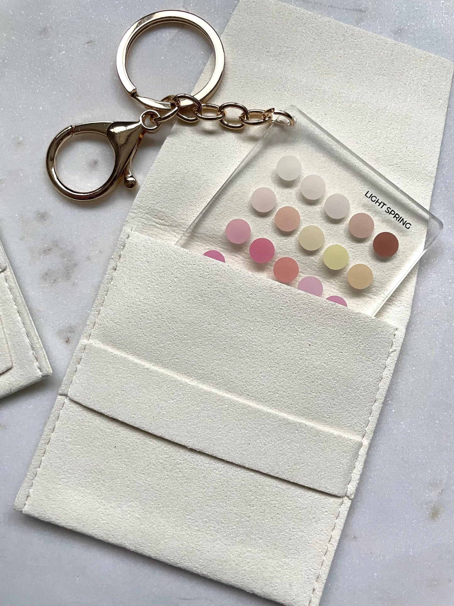 Light Spring Color Analysis Keychain