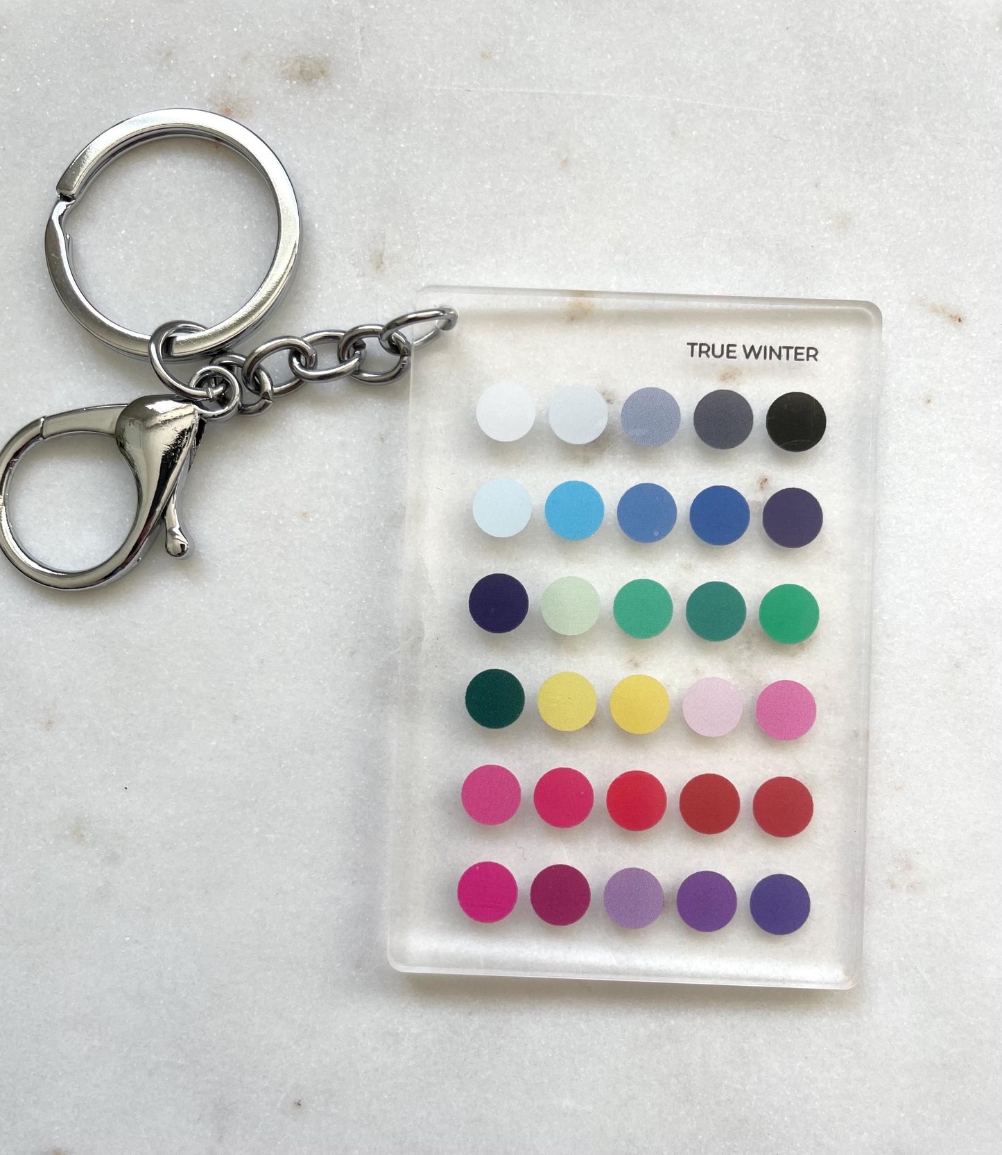 True Winter Color Analysis Keychain