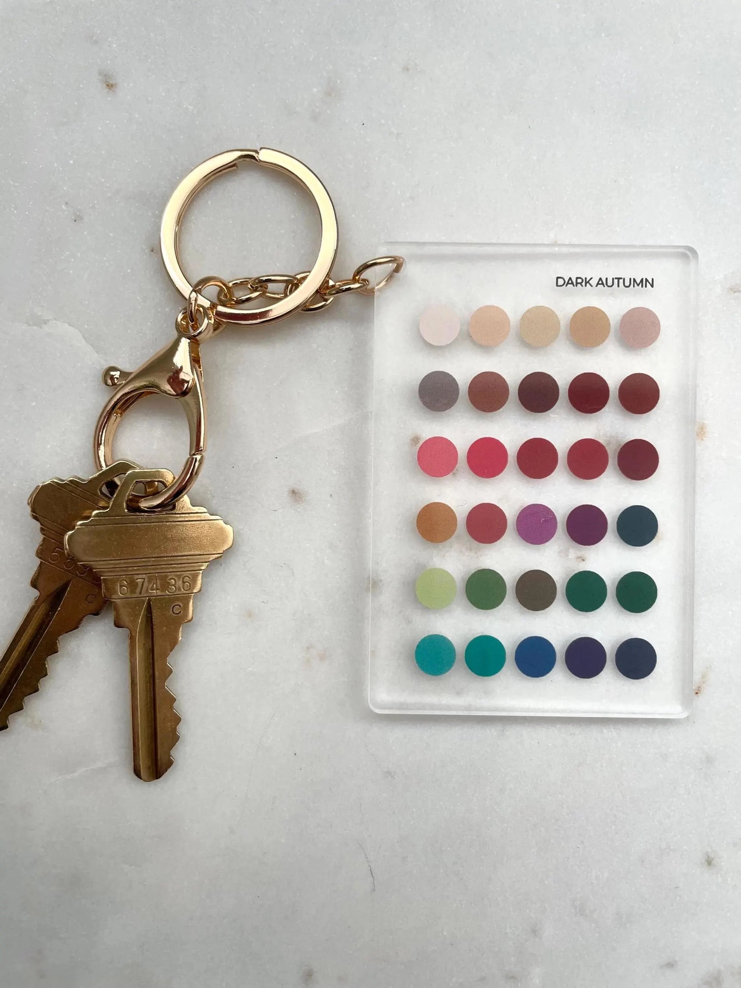 Dark Autumn Color Analysis Keychain