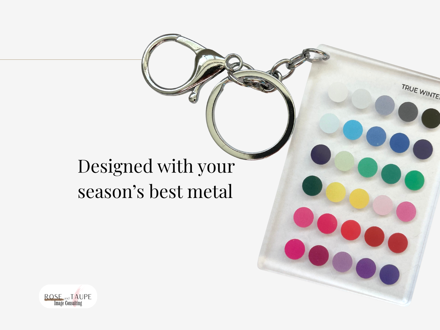 True Winter Color Analysis Keychain