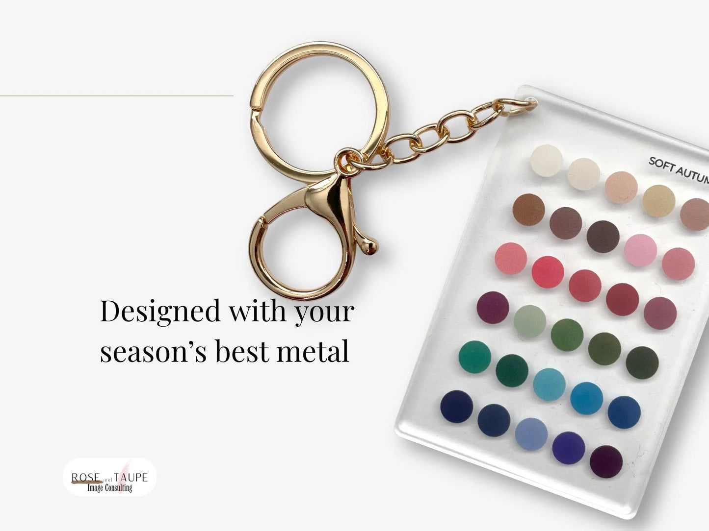 Soft Autumn Color Analysis Keychain